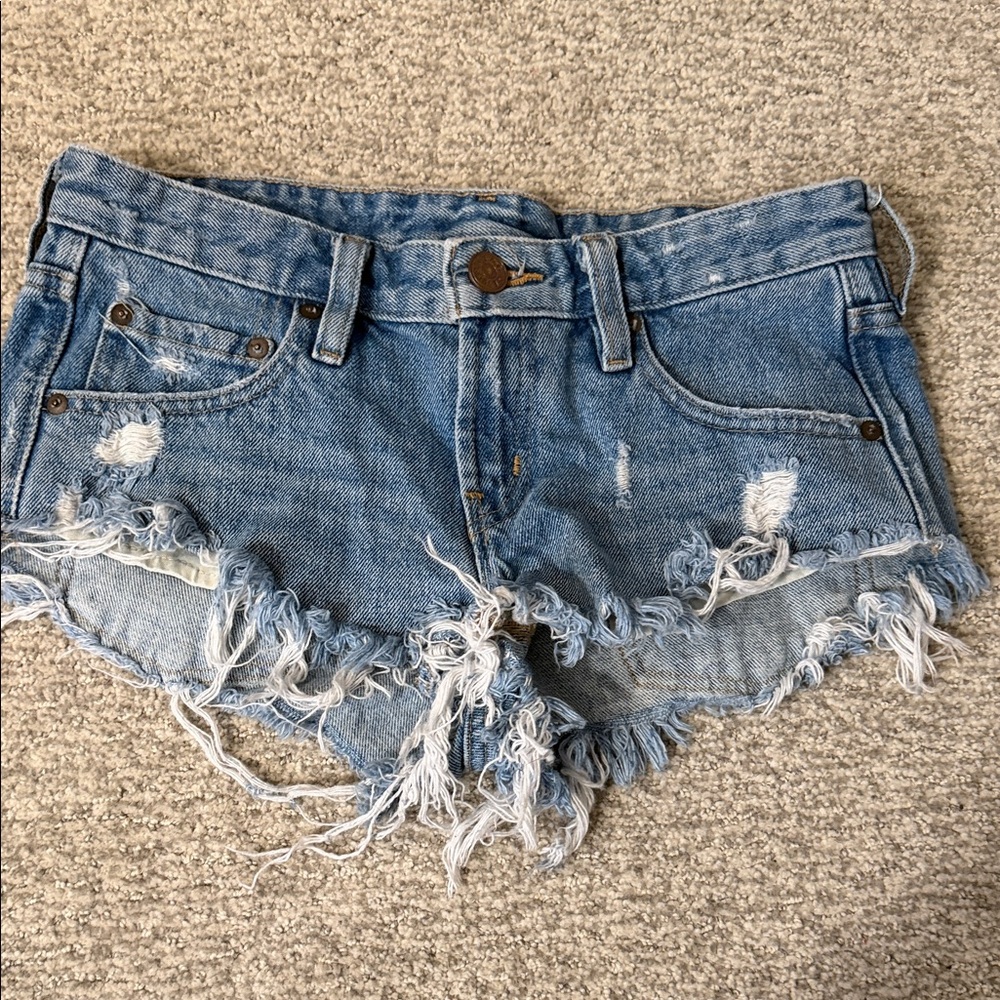 BDG Distressed Blue Denim Shorts